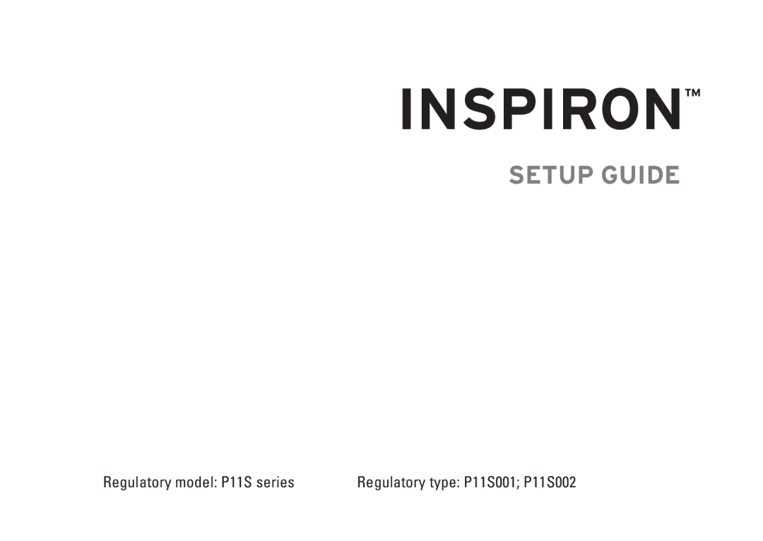 Dell P11S002, HYD06, M301Z setup guide Setup Guide 